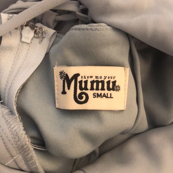 Godshaw dress in Steel Blue. Worn once. Not hemmed. - Picture 4 of 6